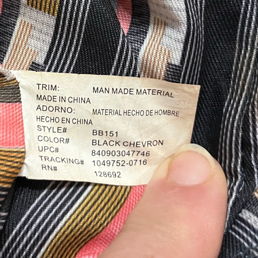 Big Buddha EUC Chevron Tote Hobo Bag - Picture 14 of 14